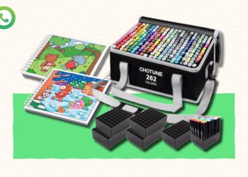 kit de livros e 80 canetas na promoção; confira